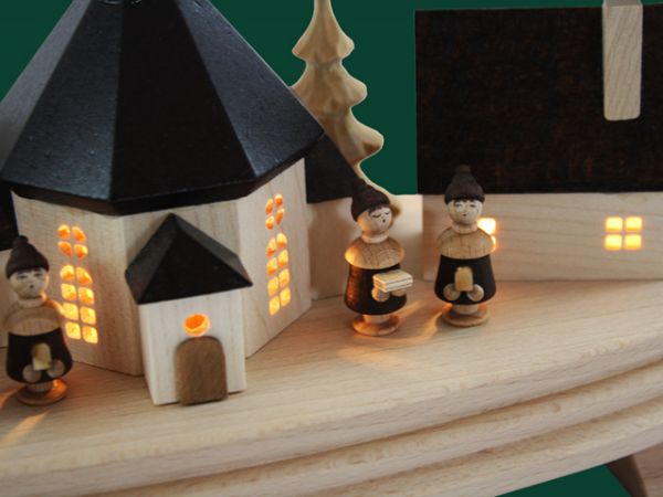 Lichterspitze 3 Etagen beleuchtetes Dorf