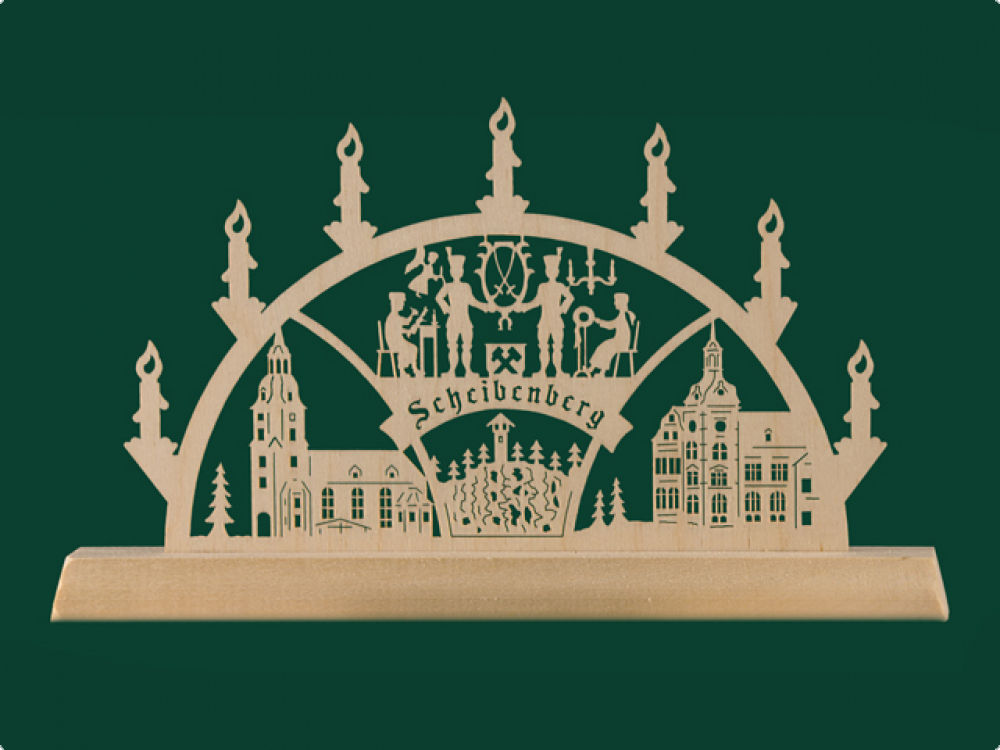 Minilichterbogen, Motiv Scheibenberg, ohne elektrische Beleuchtung