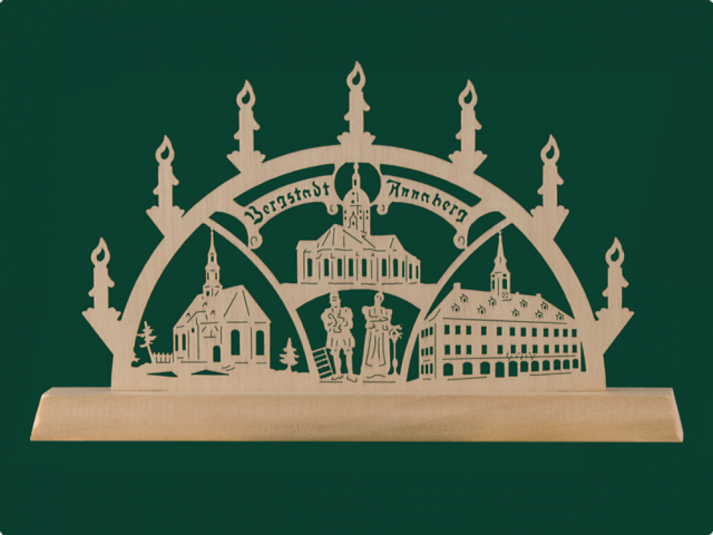 Minilichterbogen, Motiv Annaberg, ohne elektrische Beleuchtung