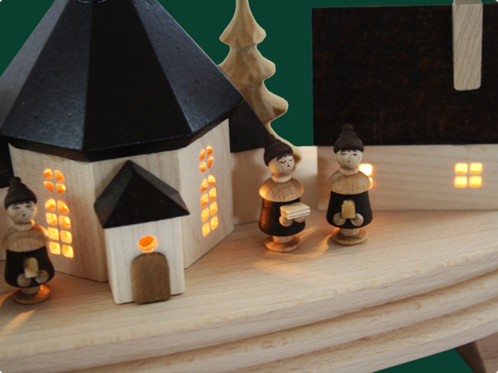 Lichterspitze 3 Etagen beleuchtetes Dorf